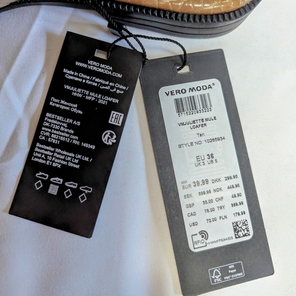 🆕 Vero Moda Tan Mule Loafer - Picture 7 of 9